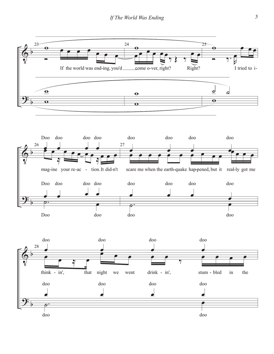 If The World Was Ending TTBB scores gallery preview page 5