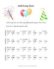 Auld Lang Syne (black key notation)