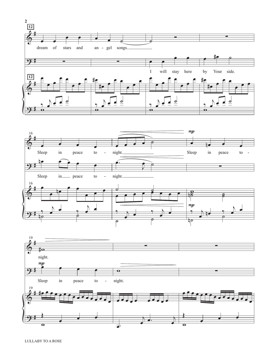 Lullaby To A Rose (from Voices Together: Duets for Sanctuary Singers) Piano scores gallery preview page 2