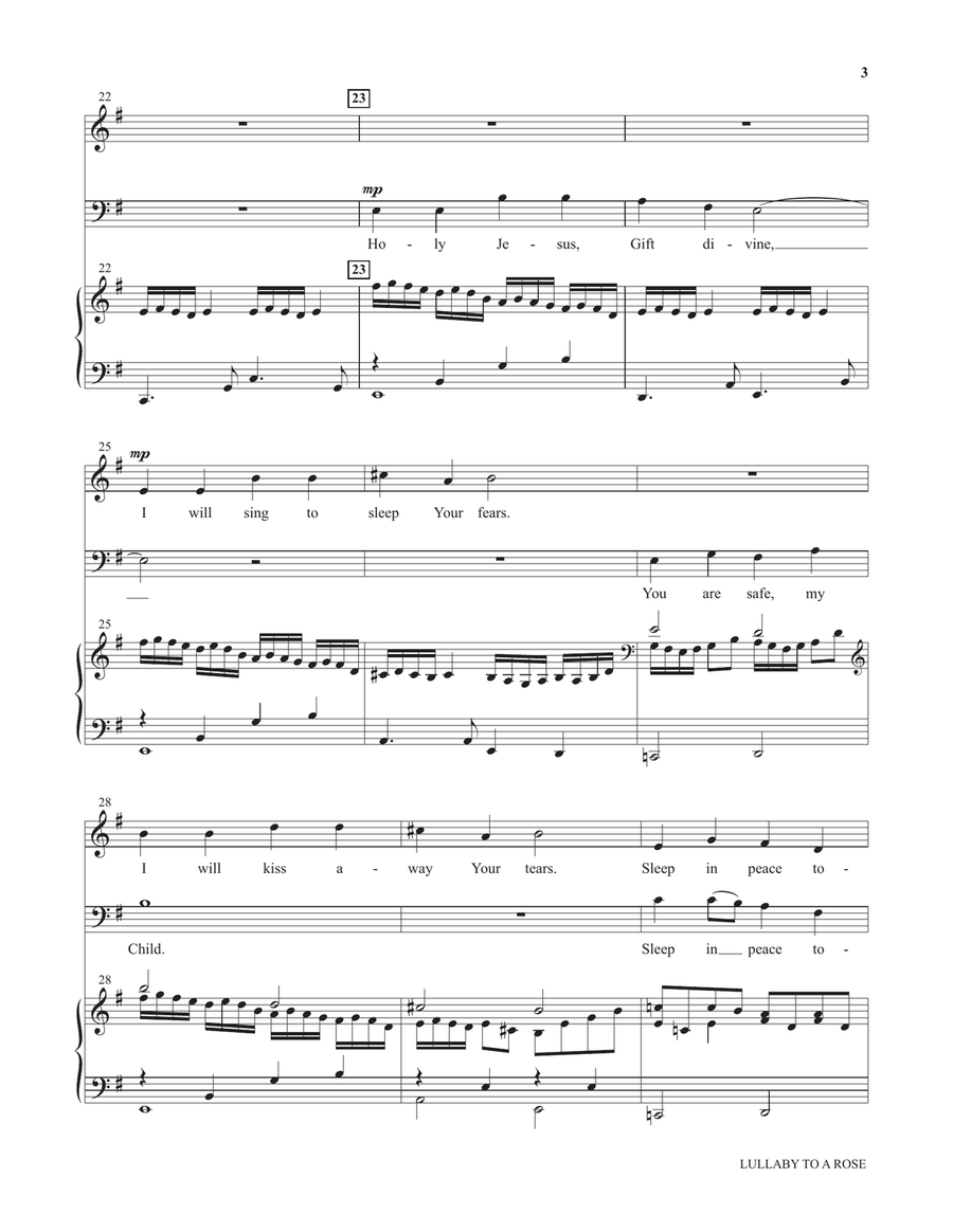 Lullaby To A Rose (from Voices Together: Duets for Sanctuary Singers) Piano scores gallery preview page 3