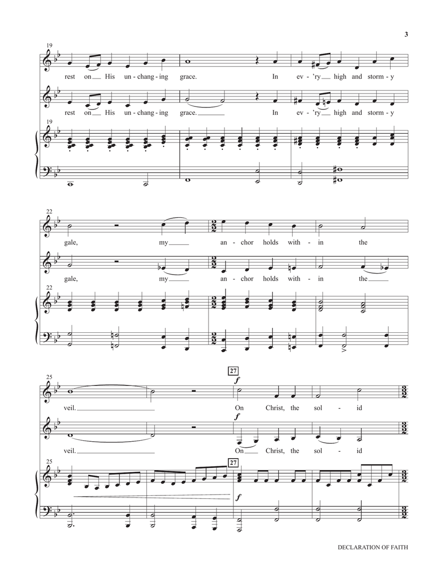 Declaration Of Faith (from Voices Together: Duets for Sanctuary Singers) Piano scores gallery preview page 3