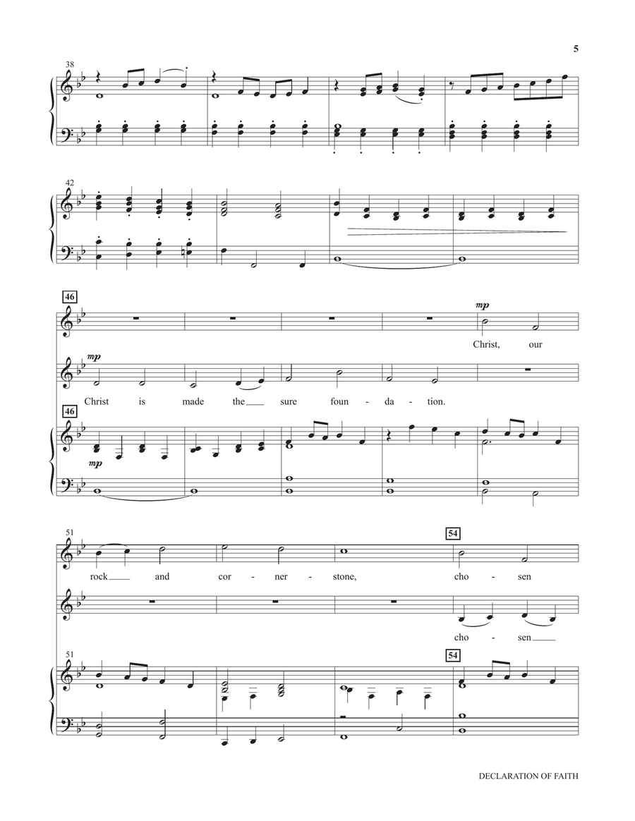Declaration Of Faith (from Voices Together: Duets for Sanctuary Singers) Piano scores gallery preview page 5