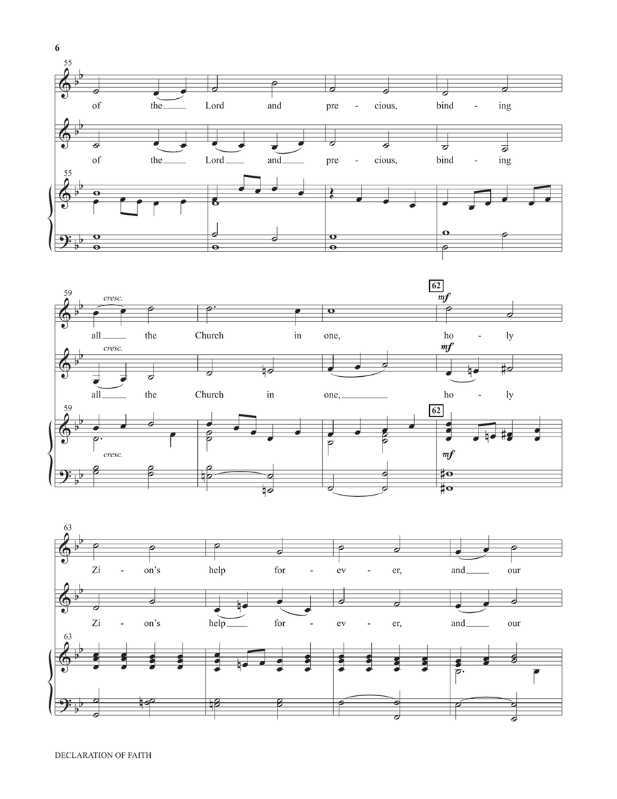 Declaration Of Faith (from Voices Together: Duets for Sanctuary Singers) Piano scores gallery preview page 6