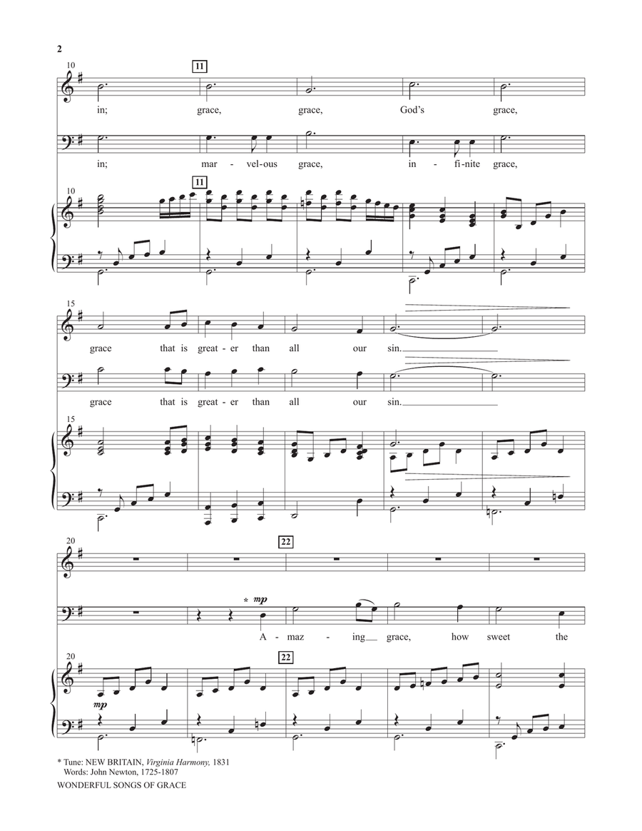 Wonderful Songs of Grace (from Voices Together: Duets for Sanctuary Singers) Piano scores gallery preview page 2