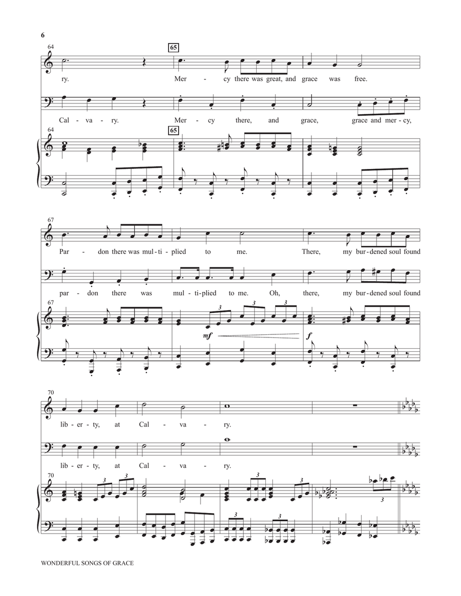 Wonderful Songs of Grace (from Voices Together: Duets for Sanctuary Singers) Piano scores gallery preview page 6