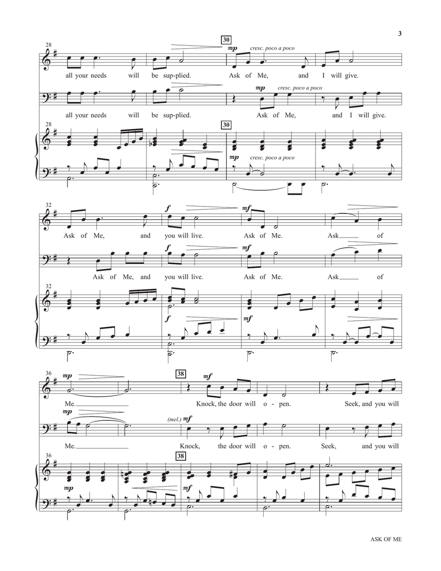 Ask Of Me (from Voices Together: Duets for Sanctuary Singers) Piano scores gallery preview page 3