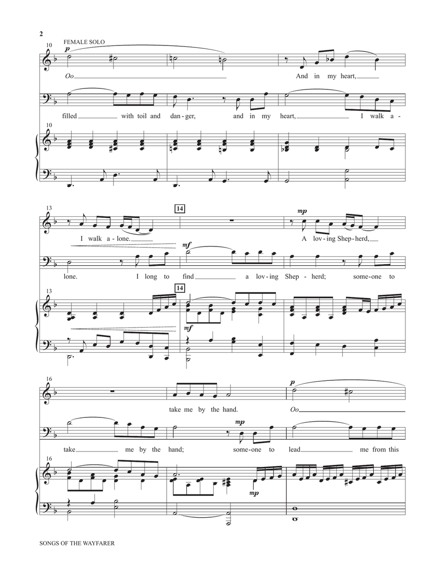 Songs Of The Wayfarer (from Voices Together: Duets for Sanctuary Singers) Piano scores gallery preview page 2