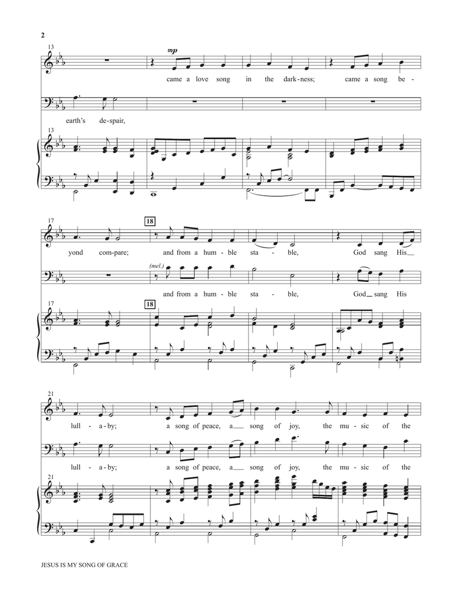 Jesus Is My Song Of Grace (from Voices Together: Duets for Sanctuary Singers) Piano scores gallery preview page 2