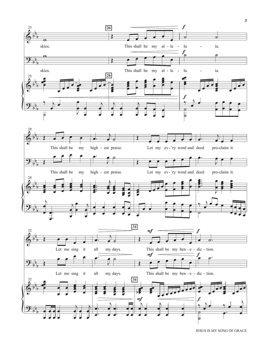 Jesus Is My Song Of Grace (from Voices Together: Duets for Sanctuary Singers) Piano scores gallery preview page 3