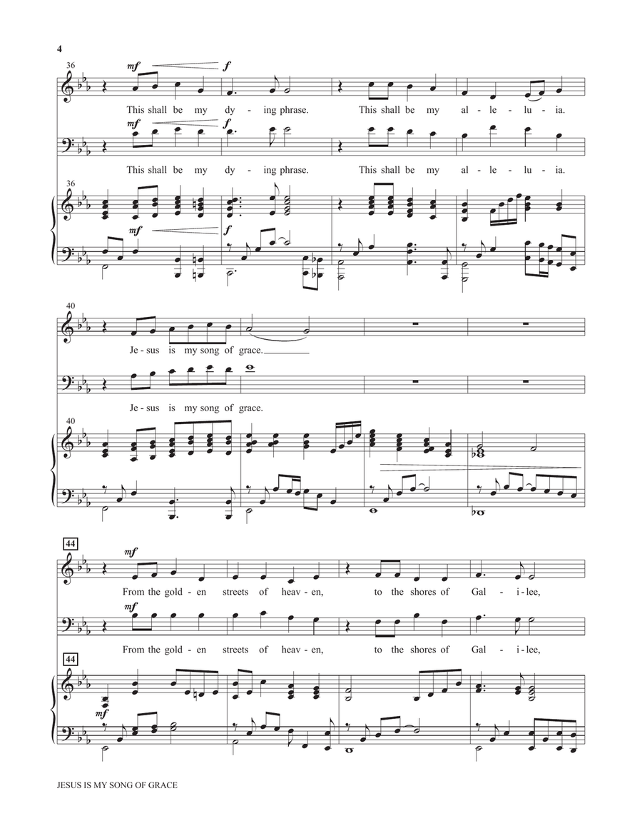 Jesus Is My Song Of Grace (from Voices Together: Duets for Sanctuary Singers) Piano scores gallery preview page 4