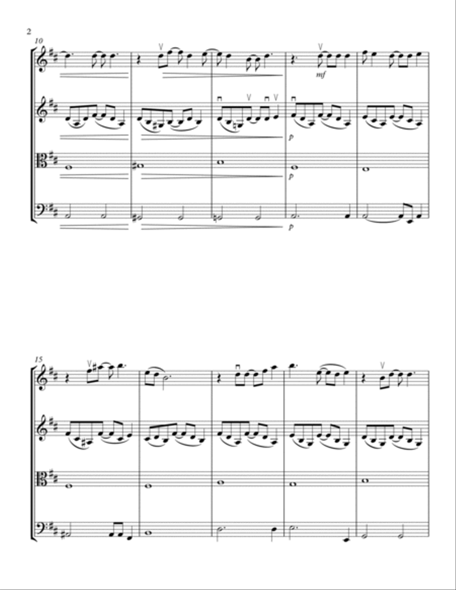 Your Song String Quartet scores gallery preview page 2