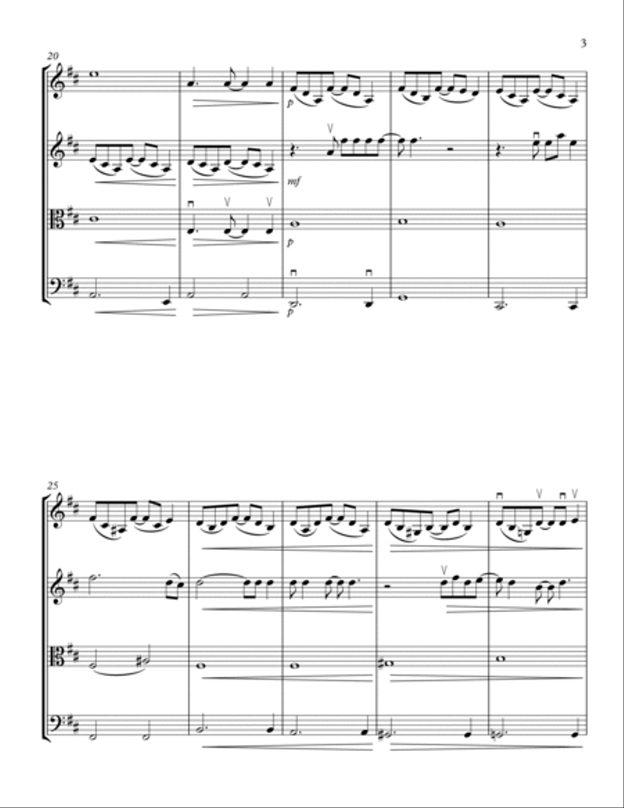 Your Song String Quartet scores gallery preview page 3
