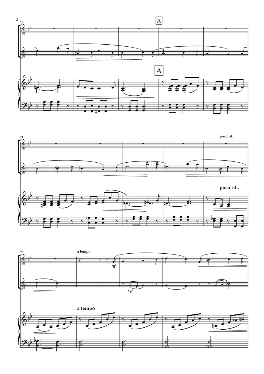 April (Snowdrop)-Tchaikovsky- Flute and Clarinet Duet with Piano-Intermediate April (Snowdrop)-Tchaikovsky- Flute and Clarinet Duet with Piano-Intermediate Woodwind Duet scores gallery preview page 3