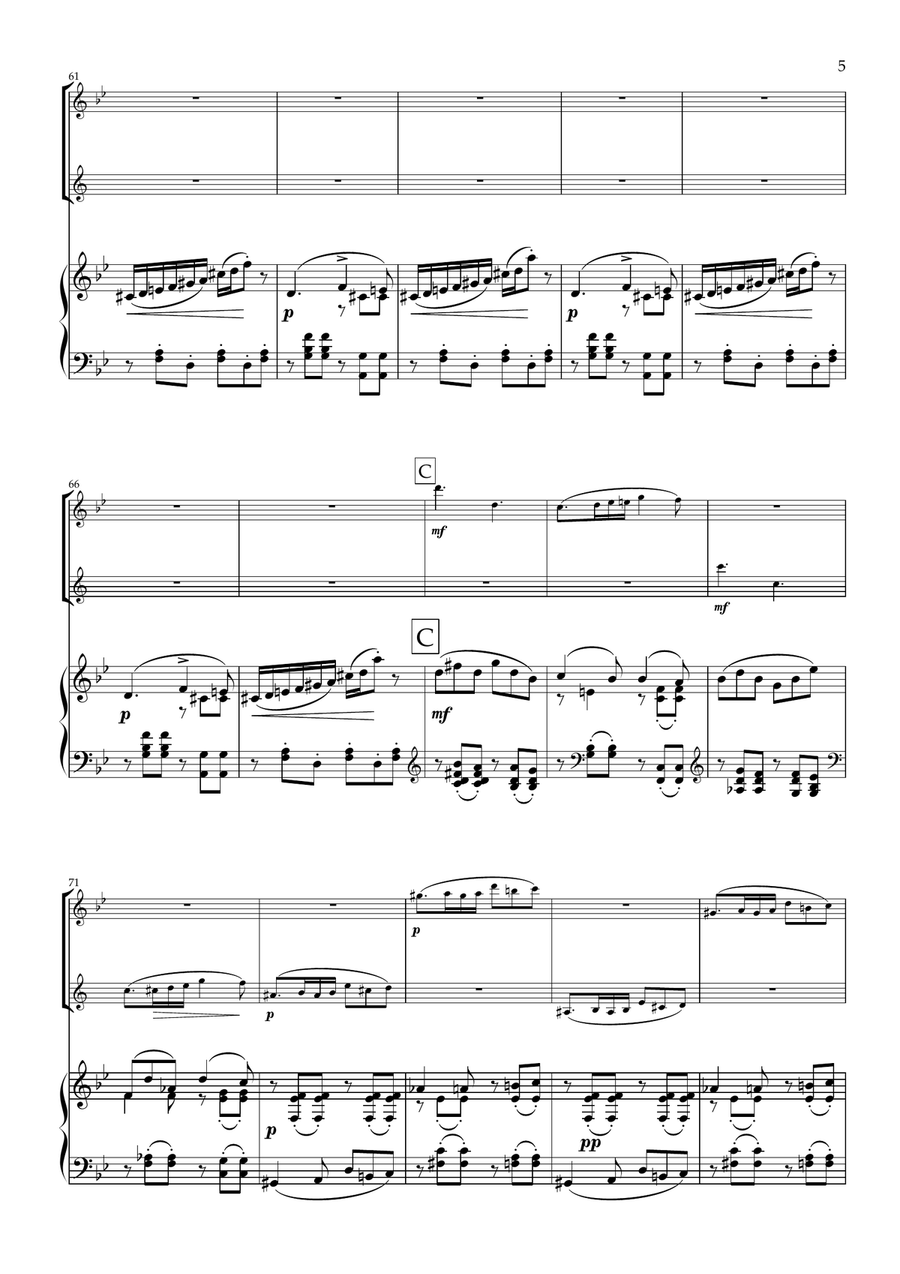 April (Snowdrop)-Tchaikovsky- Flute and Clarinet Duet with Piano-Intermediate April (Snowdrop)-Tchaikovsky- Flute and Clarinet Duet with Piano-Intermediate Woodwind Duet scores gallery preview page 6