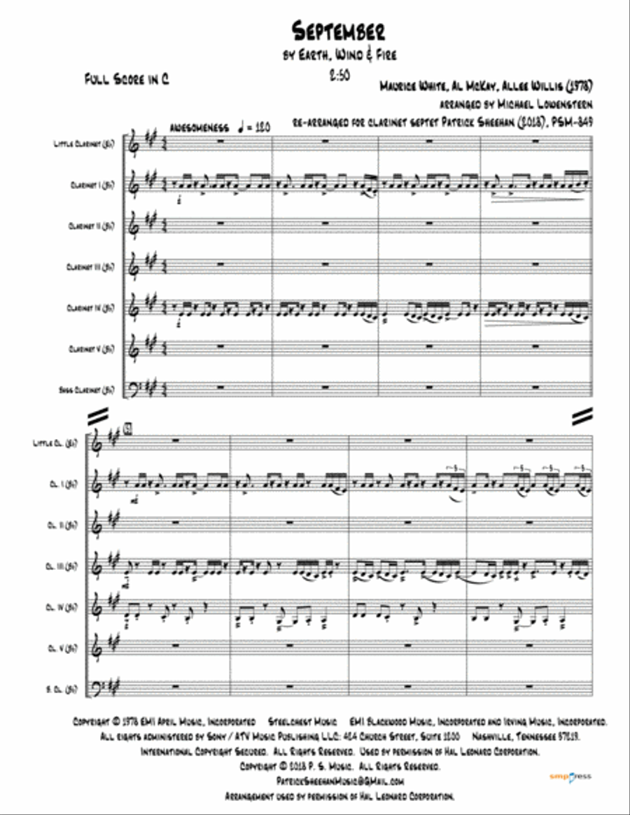 September Chamber Orchestra scores gallery preview page 1