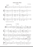 Anniversary Mass - Vocal Score (Unison setting for congregation or choir)
