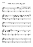 Battle Hymn of the Republic - Easy Piano