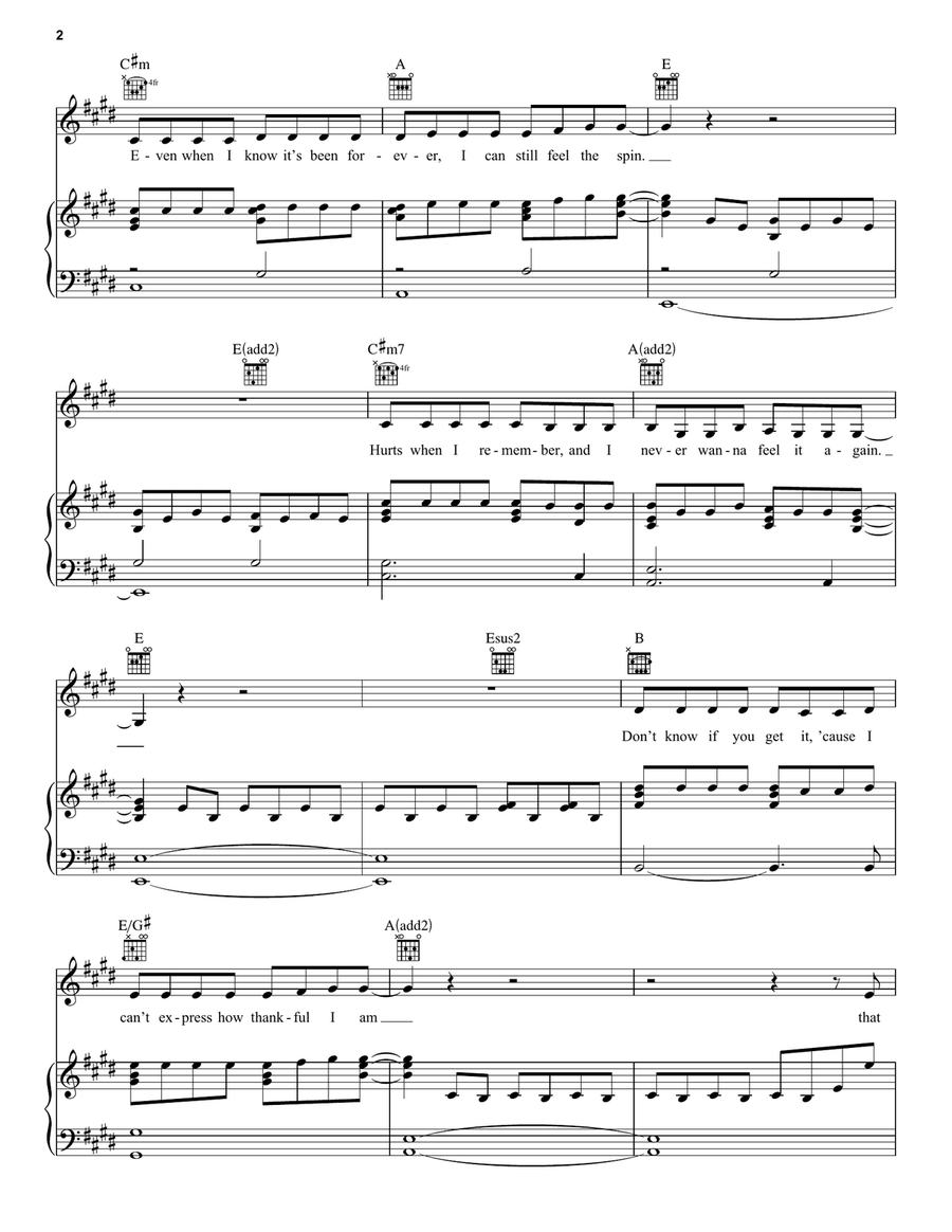 Control Control Piano, Vocal, Guitar scores gallery preview page 2