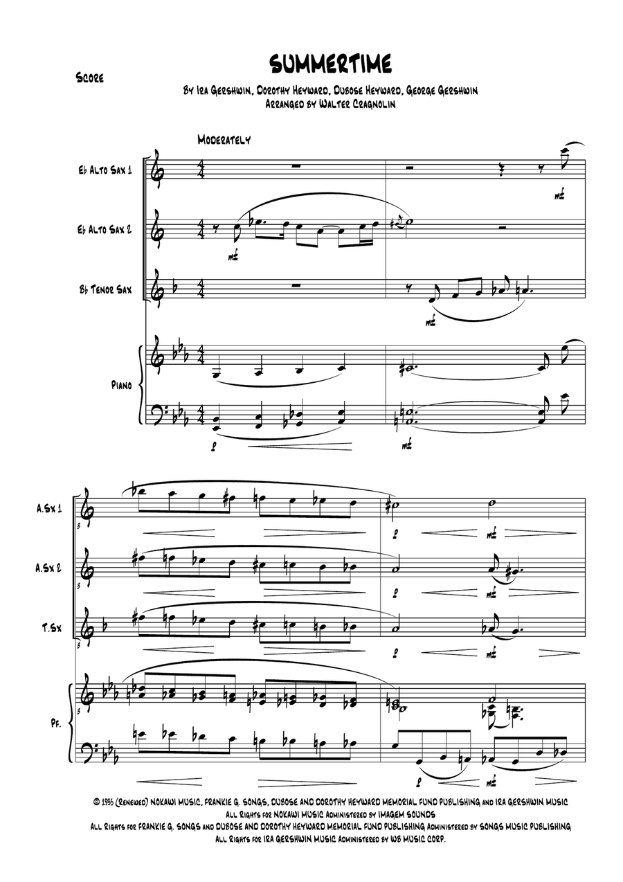 Summertime Small Ensemble scores gallery preview page 3