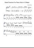 Great Overture For Piano Solo in G Major