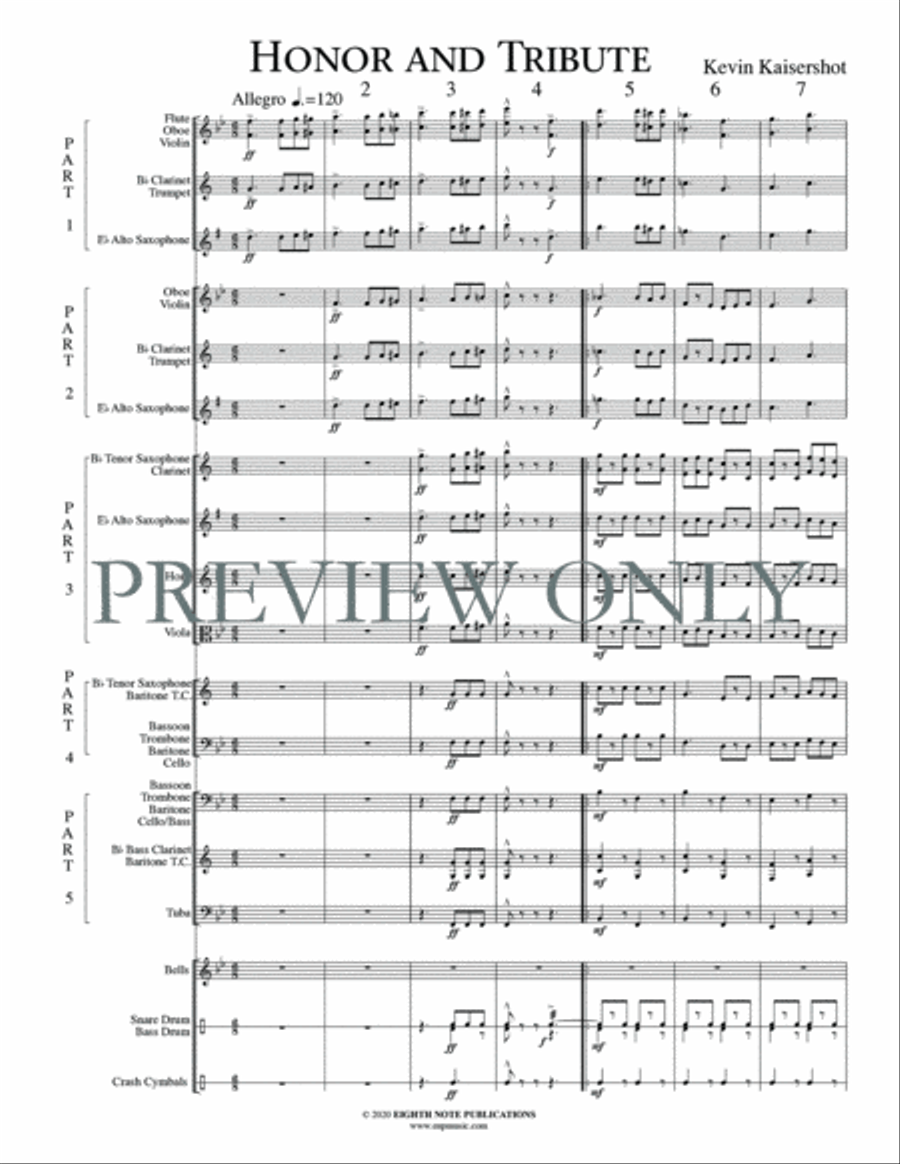 Honor and Tribute Honor and Tribute Concert Band scores gallery preview page 4