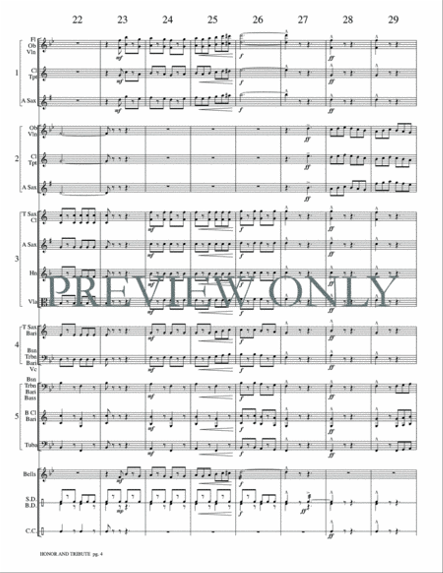 Honor and Tribute Honor and Tribute Concert Band scores gallery preview page 7
