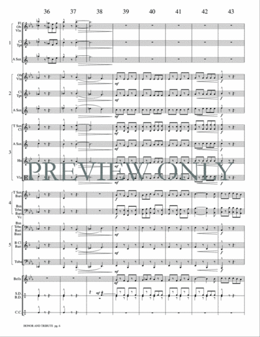 Honor and Tribute Honor and Tribute Concert Band scores gallery preview page 9