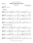 I Need Thee Every Hour (Reharmonization Lead Sheet) 주 음성 외에는