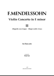Mendelssohn Violin Concerto in E miner for Piano Solo