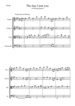 The day I met you for string quartet