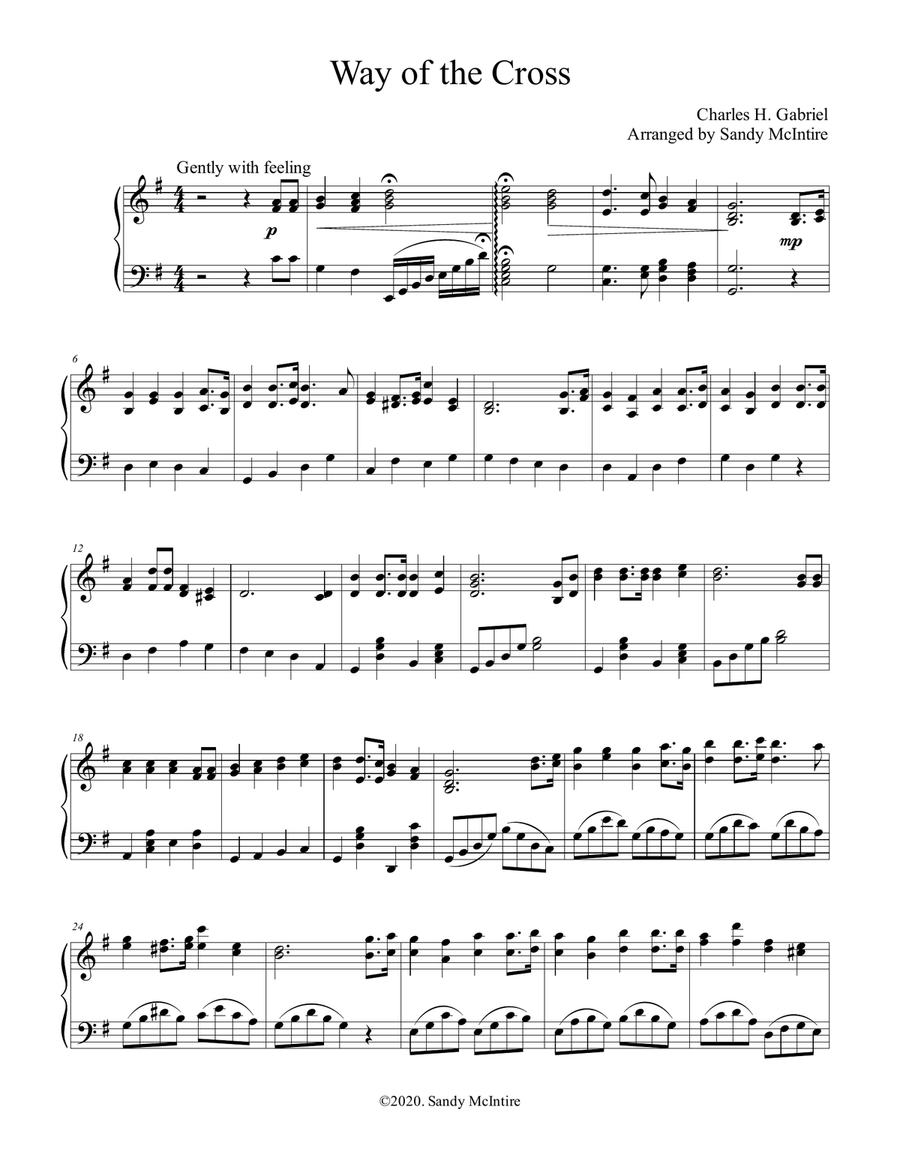 The Way of the Cross Leads Home Piano Solo scores gallery preview page 2