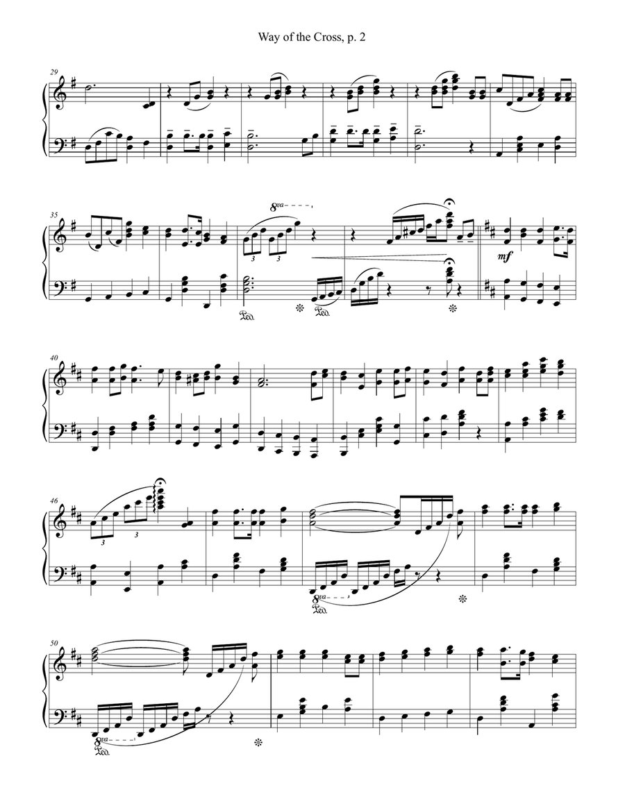 The Way of the Cross Leads Home Piano Solo scores gallery preview page 3