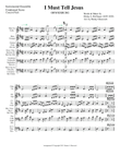 I Must Tell Jesus (Inst. Ensemble)