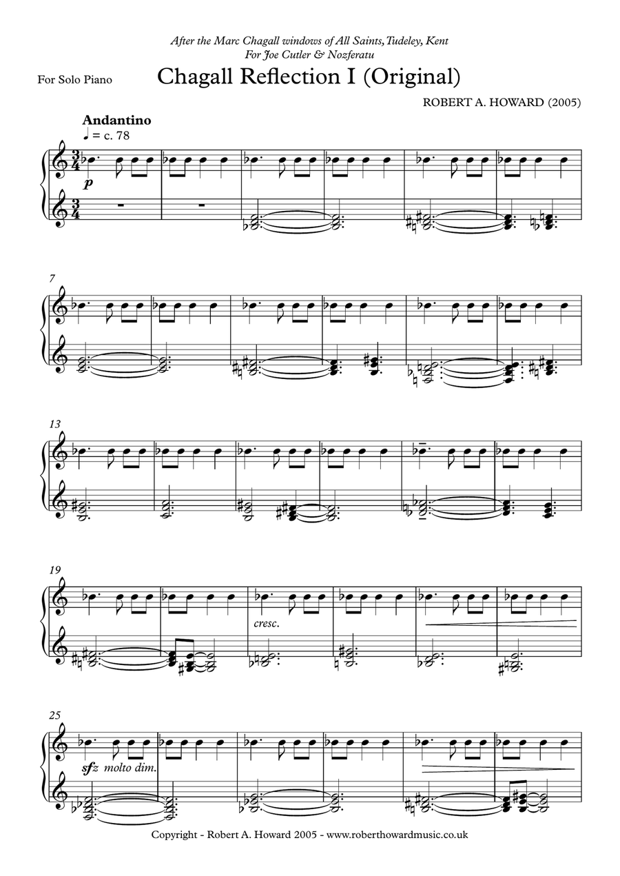 Chagall Reflection I (Original) Piano Method scores gallery preview page 2