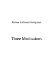 Three Meditations for the Month of Elul