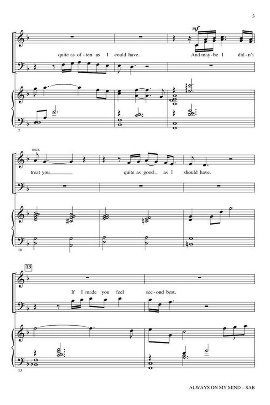 Always on My Mind Always on My Mind 3-Part scores gallery preview page 4