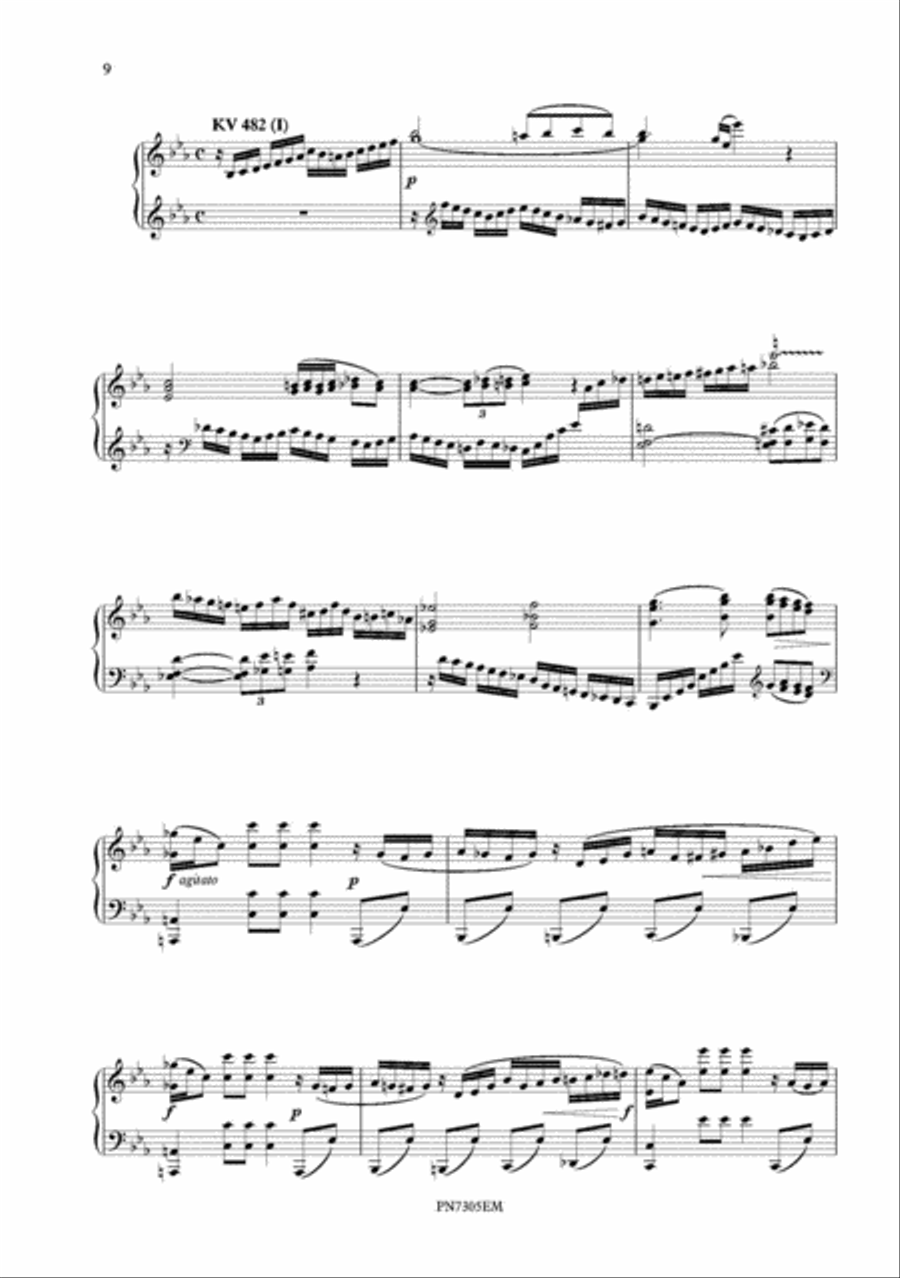 Cadenzas for Mozart Piano Concertos KV 466, 467, 482, 491, 503 and 537 Piano Solo scores gallery preview page 3