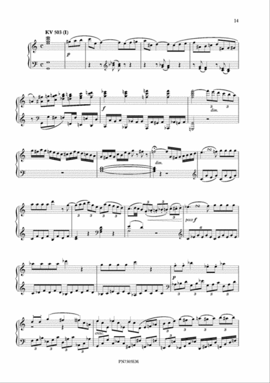 Cadenzas for Mozart Piano Concertos KV 466, 467, 482, 491, 503 and 537 Piano Solo scores gallery preview page 4