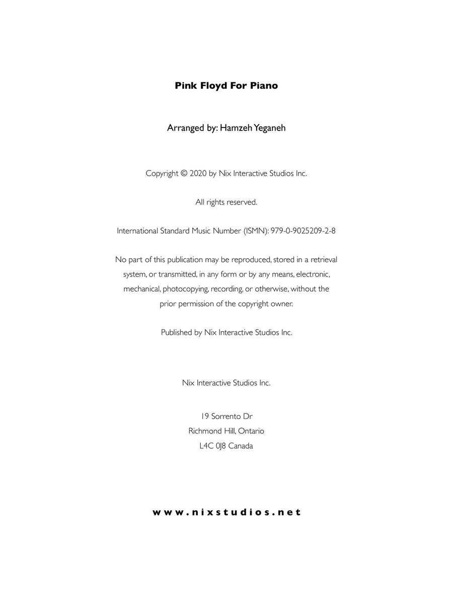 Wish You Were Here Piano Solo scores gallery preview page 2