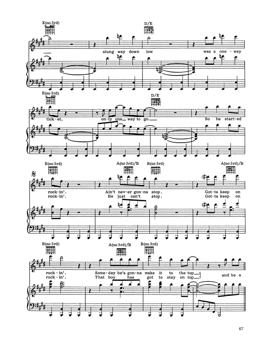 Juke Box Hero Juke Box Hero Piano, Vocal, Guitar scores gallery preview page 4