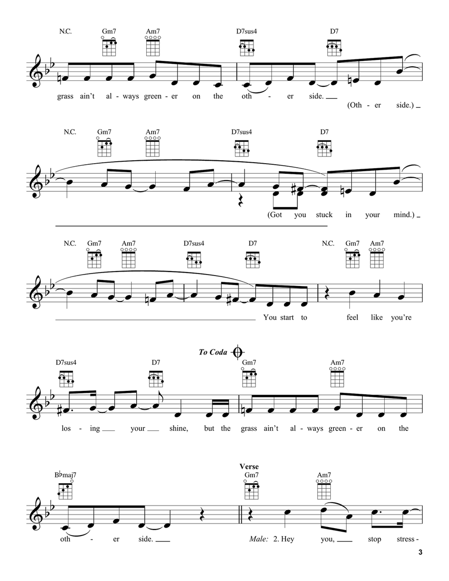 The Other Side (from Trolls World Tour) Ukulele scores gallery preview page 3