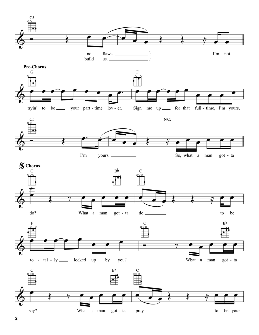 What A Man Gotta Do What A Man Gotta Do Ukulele scores gallery preview page 2