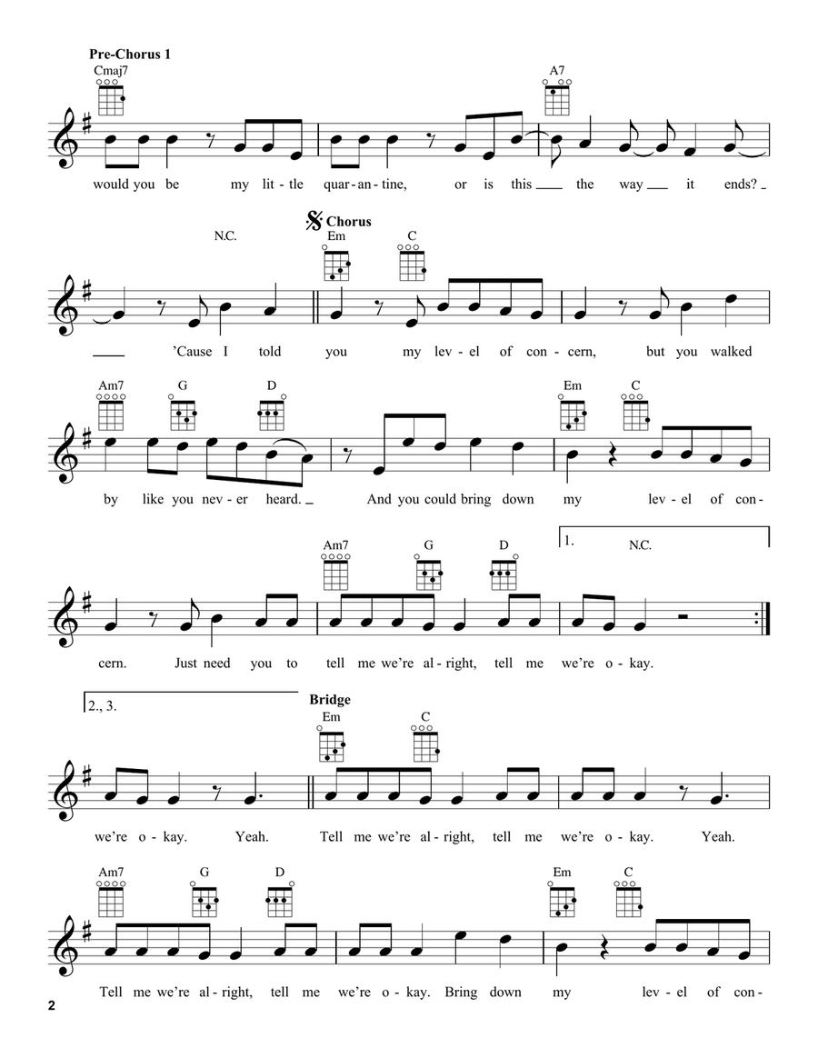Level Of Concern Level Of Concern Ukulele scores gallery preview page 2