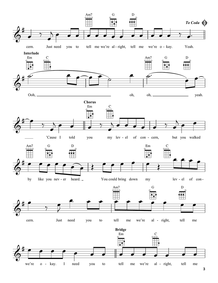 Level Of Concern Level Of Concern Ukulele scores gallery preview page 3