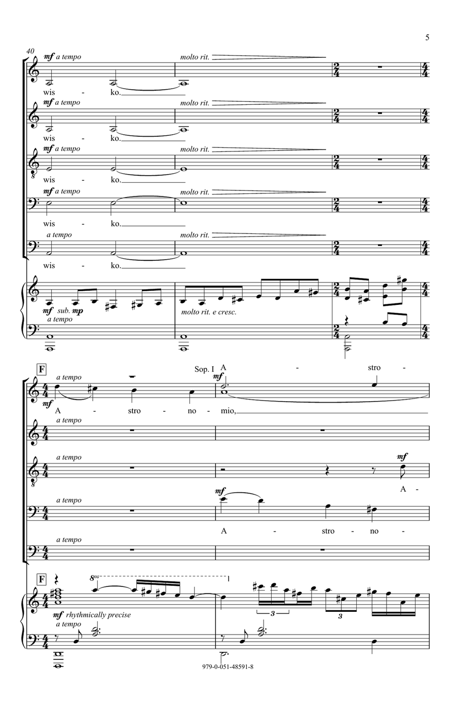 Astronomy (from To Shiver The Sky) SSATBB scores gallery preview page 5