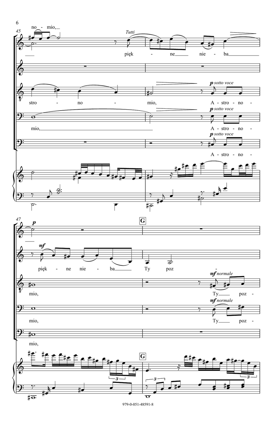 Astronomy (from To Shiver The Sky) SSATBB scores gallery preview page 6