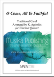 O Come, All Ye Faithful - Traditional Arrangement for Clarinet Quintet/Choir mini preview
