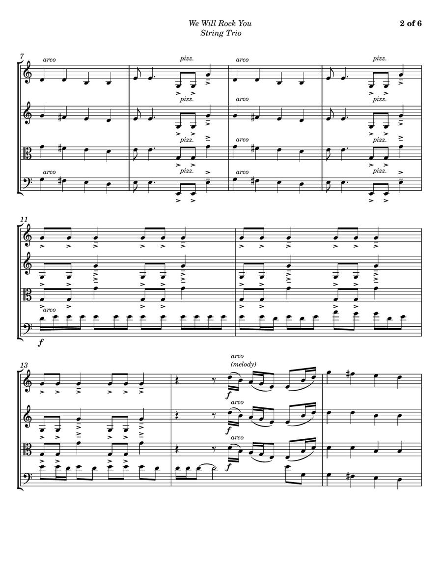 We Will Rock You String Trio scores gallery preview page 2