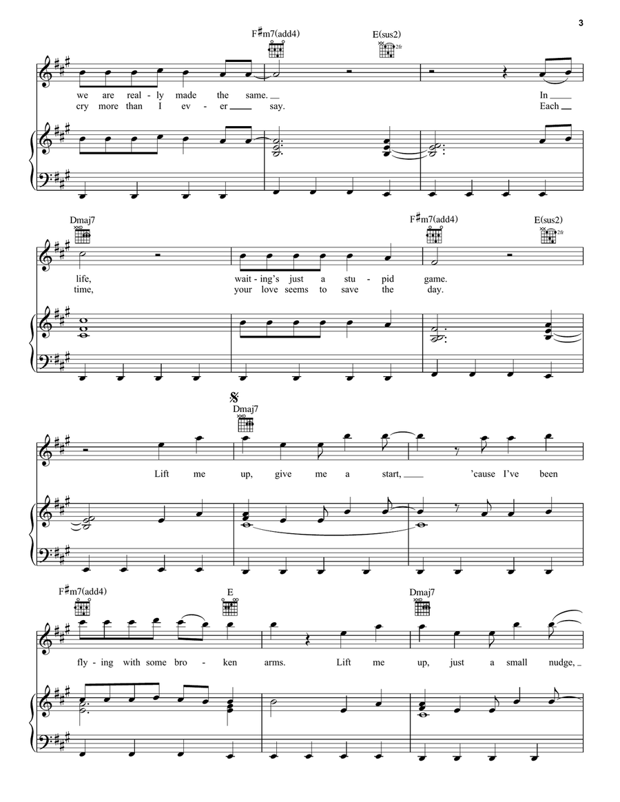 1000 Doves 1000 Doves Piano, Vocal, Guitar scores gallery preview page 3