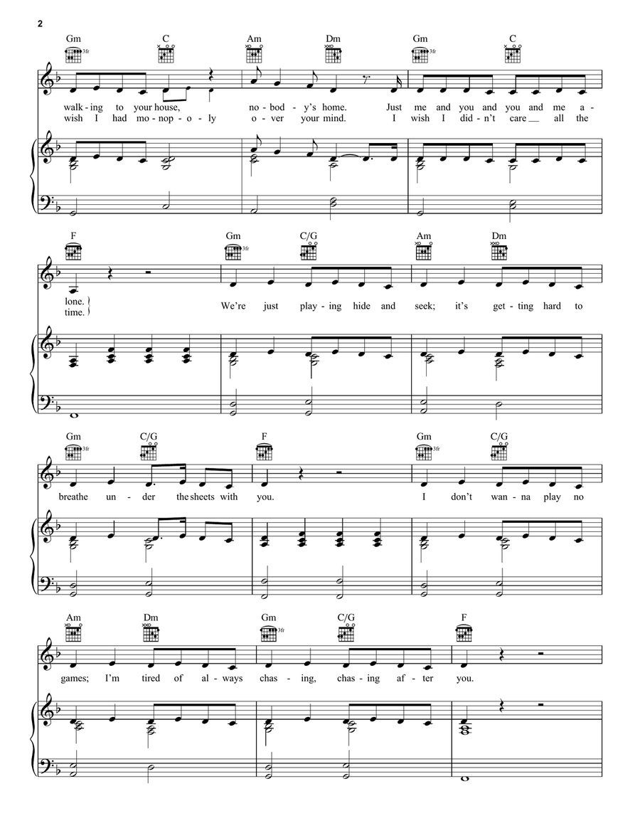 Play Date Play Date Piano, Vocal, Guitar scores gallery preview page 2